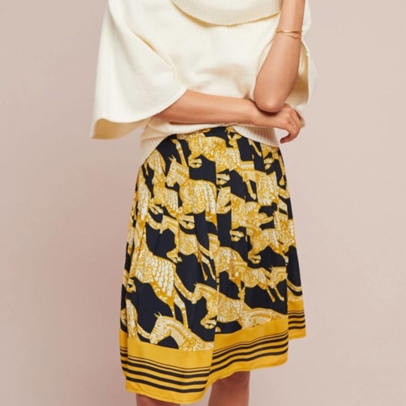 Anthropologie Maeve Jade horse A-Line Skirt - Picture 4 of 9